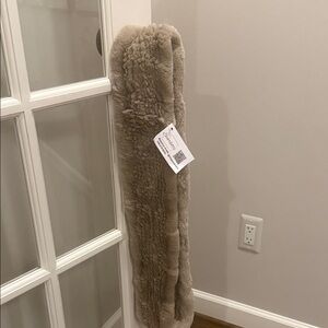 Luxurious Tan real Fur Throw infinity scarf